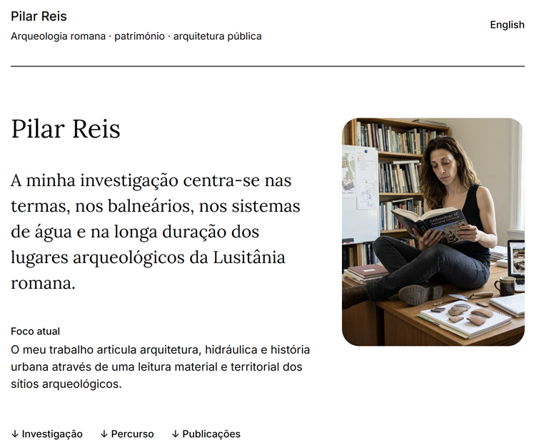 Pré-visualização de um conjunto de sites pessoais